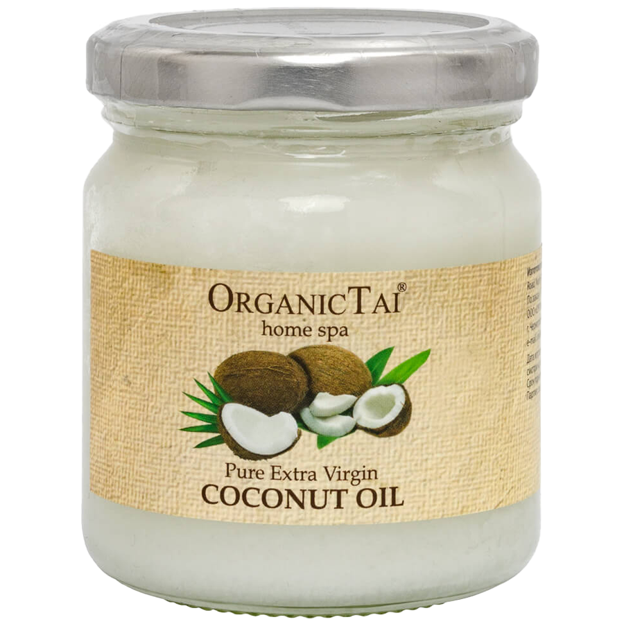 Чистое кокосовое масло холодного отжима, 200 мл, OrganicTai
Чистое кокосовое масло холодного отжима, 200 мл, OrganicTai