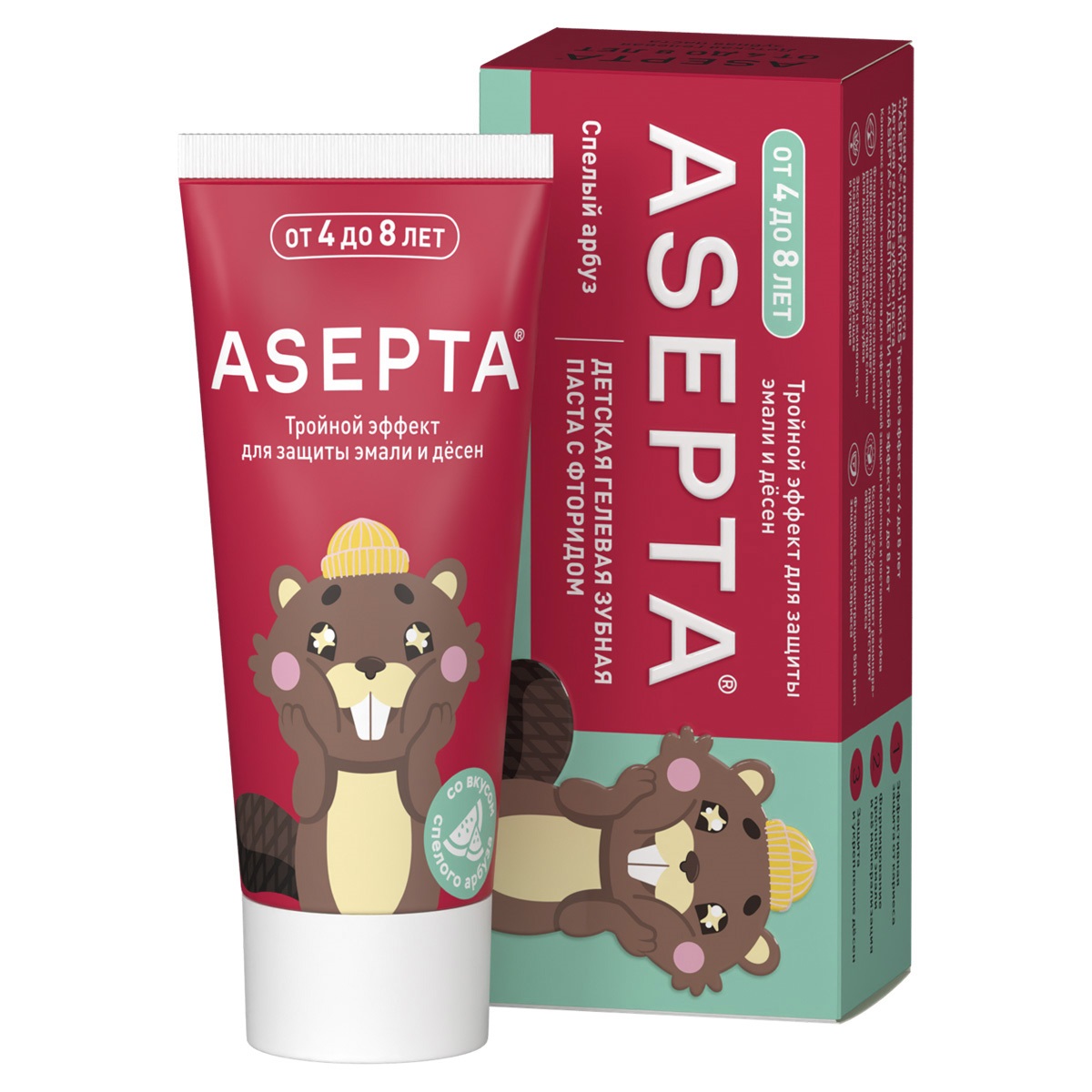 Детская гелевая зубная паста с фторидом со вкусом арбуза, от 4 до 8 лет, 50 мл, Asepta
Детская гелевая зубная паста с фторидом со вкусом арбуза, от 4 до 8 лет, 50 мл, Asepta