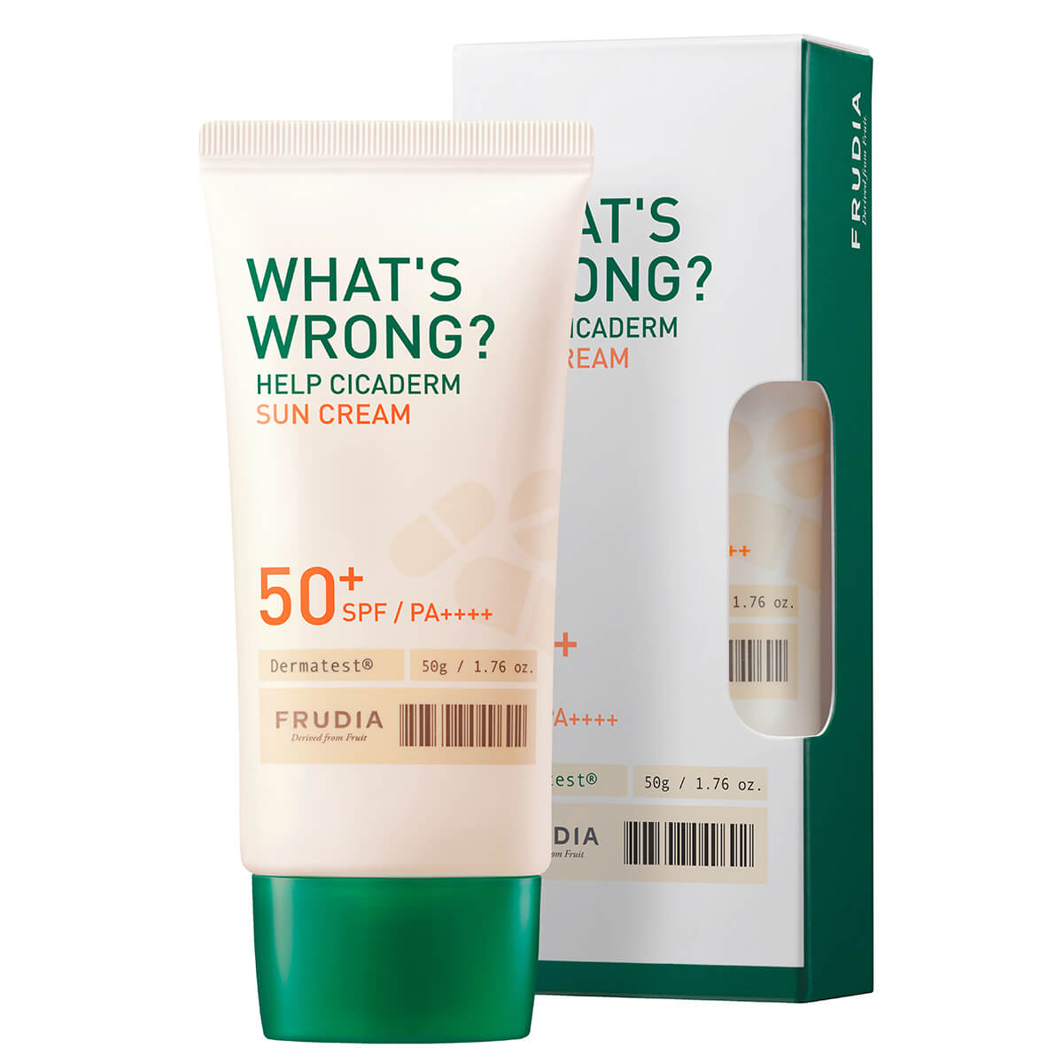 Солнцезащитный крем Сикадерм для чувствительной кожи What’s Wrong, SPF50+/PA++++, 50 г, Frudia
Солнцезащитный крем Сикадерм для чувствительной кожи What’s Wrong, SPF50+/PA++++, 50 г, Frudia