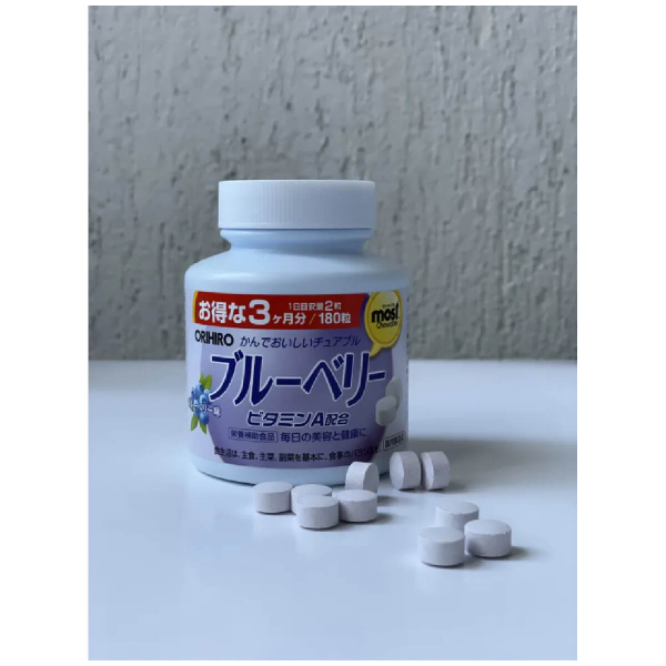 Витамин А с экстрактом черники, 180 таблеток, ORIHIRO - фото 3