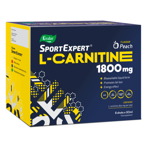 SportExpert L-карнитин 1800 мг, 8 доз по 50 мл, Эвалар, Уценка