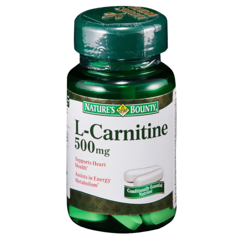 L-карнитин 500 мг, 30 таблеток, Nature's Bounty