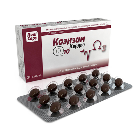 Коэнзим Q10 «Кардио капс», 500 мг, 30 капсул, РеалКапс