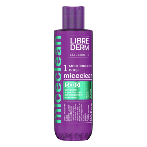Мицеллярная вода SEBO для жирной и комбинированной кожи Miceclean, 200 мл, Librederm
