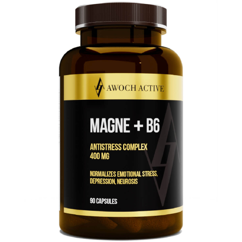 Магний + В6, 90 капсул, AWOCHACTIVE