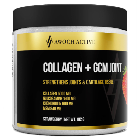 Комплекс для суставов и связок Коллаген  + GCM Joint, клубника, 192г, AWOCHACTIVE
