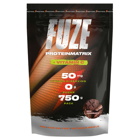 Многокомпонентный протеин Fuze 47% , вкус «Молочный шоколад», 750 г, Fuze