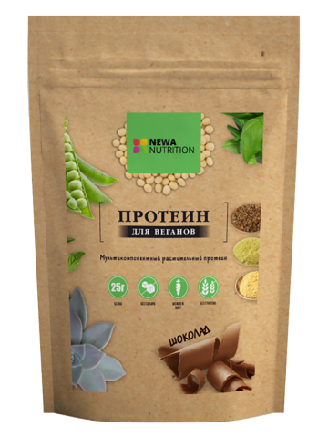 Протеин для веганов, с какао, 350 г, Newa Nutrition