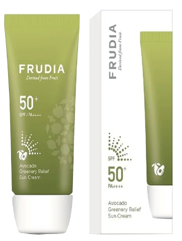 Солнцезащитный восстанавливающий крем с авокадо SPF50+/PA ++++, 50 г, Frudia
