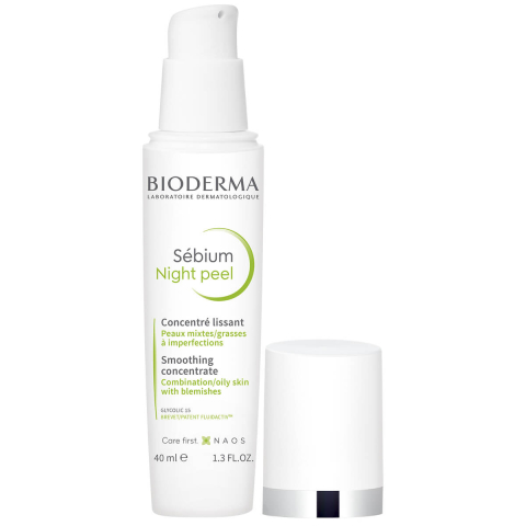 Sebium Night Peel Ночной пилинг для лица отшелушивающий с 15 % гликолевой кислоты, 40 мл, Bioderma