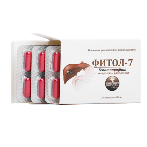 Фитол-7 "Гепатопрофит", 30 капсул по 450 мг, Алфит Плюс