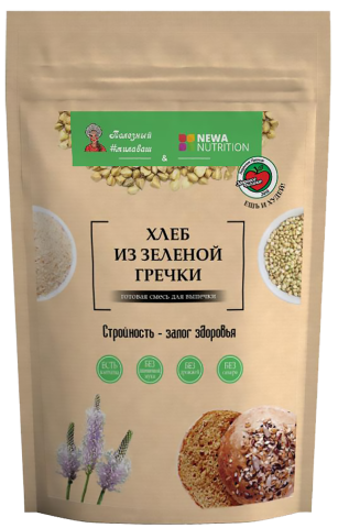 Смесь для выпечки хлеба из зеленой гречки, 300 гр, Newa Nutrition