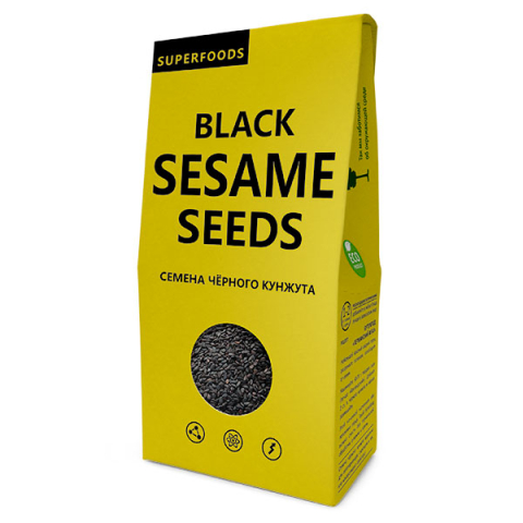 Семена черного кунжута, 150 гр, Компас Здоровья