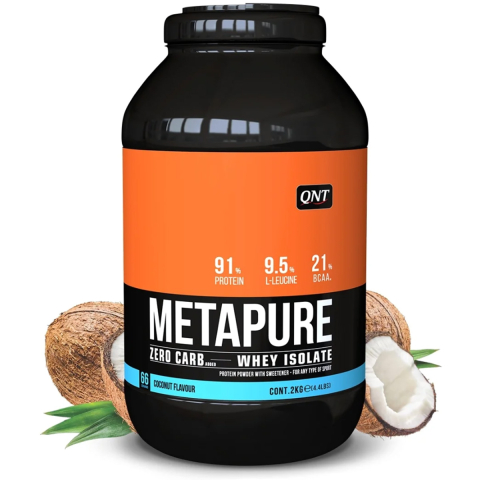 Изолят сывороточного протеина METAPURE (кокос), 2 кг, QNT