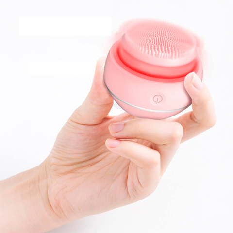 Массажер для ультразвуковой чистки лица FITTOP L-Sonic, розовый, FITTOP