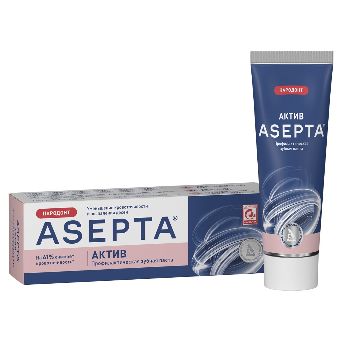 

Зубная паста Актив, 75 мл, Асепта