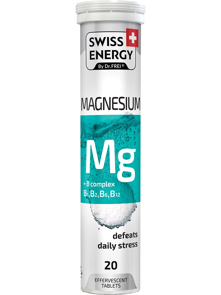 Магнезиум + В комплекс, 20 шипучих таблеток, Swiss Energy