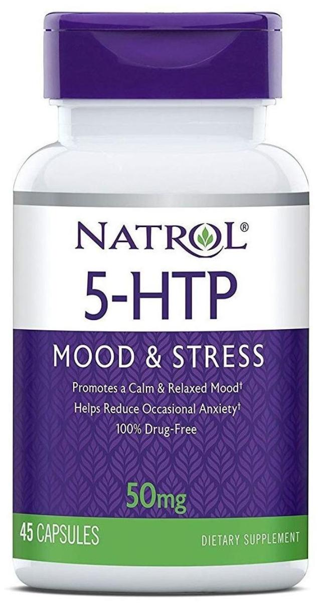 

5-гидрокситриптофан, 50 мг, 45 капсул, Natrol