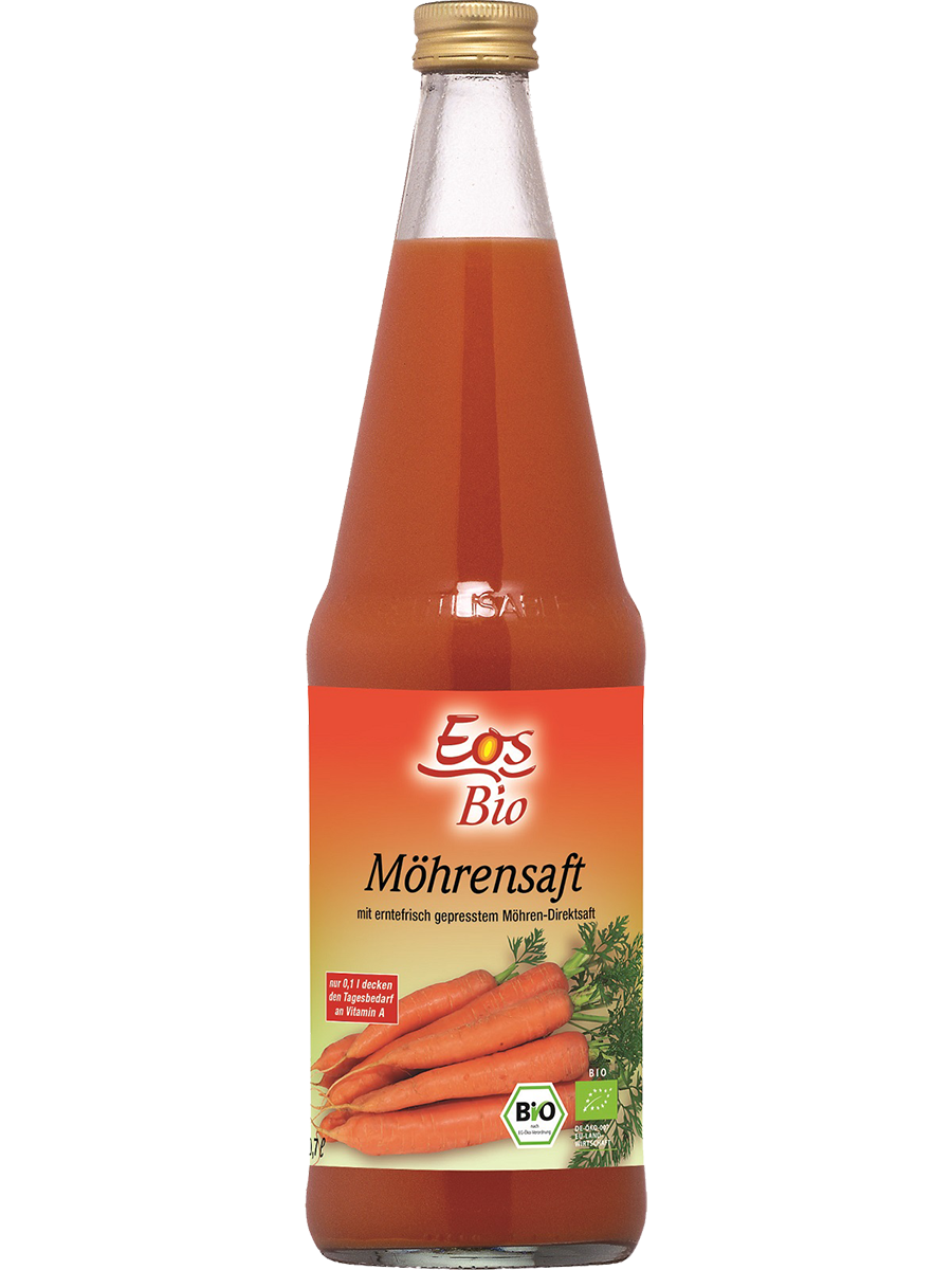 Сок Морковный, стеклянная бутылка, 700 мл, Eos Bio