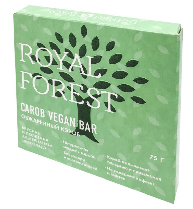 

Шоколад "Веганский", из обжаренного кэроба, 75 г, Royal Forest