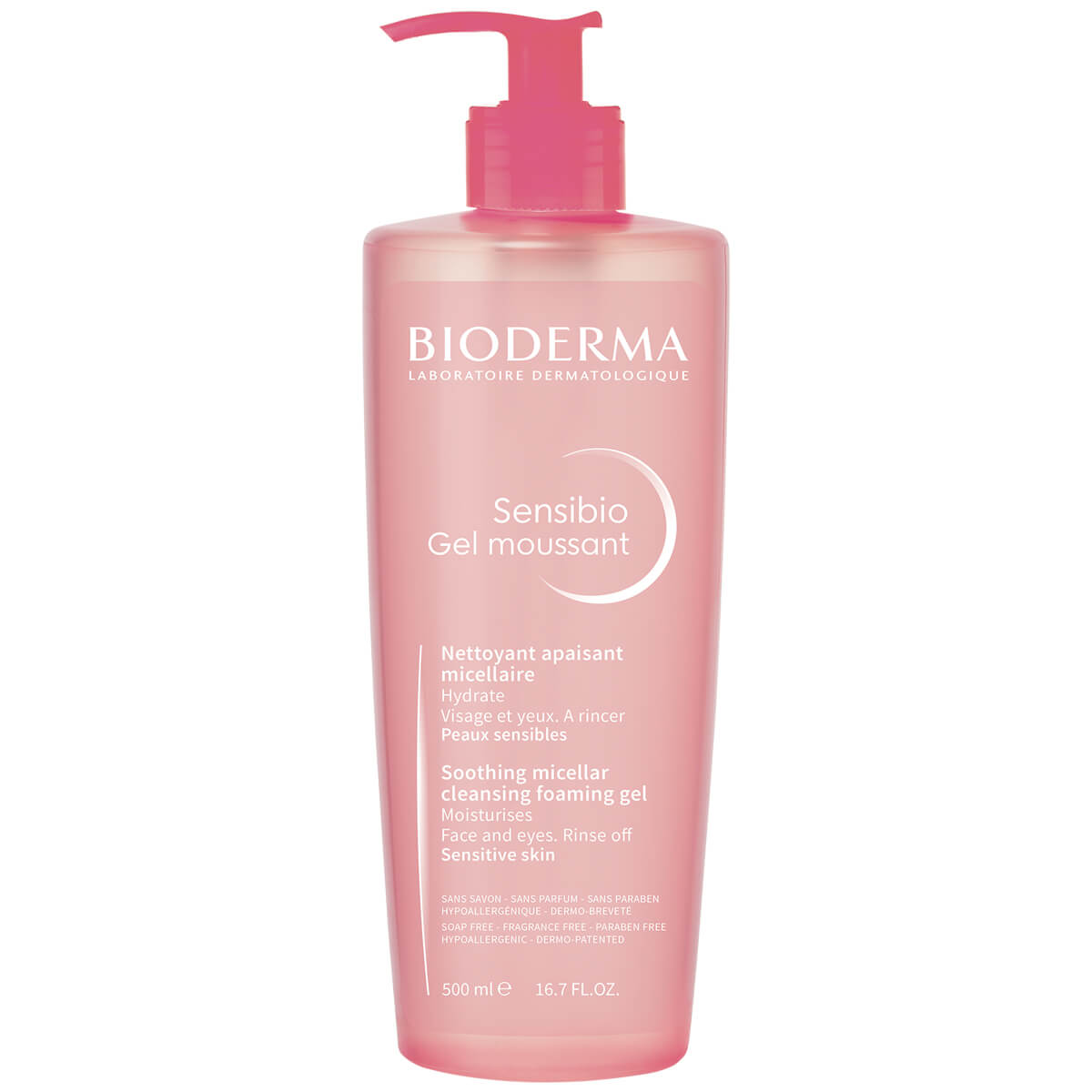Sensibio Очищающий мицеллярный гель для умывания чувствительной кожи, 500 мл, Bioderma - фото 1