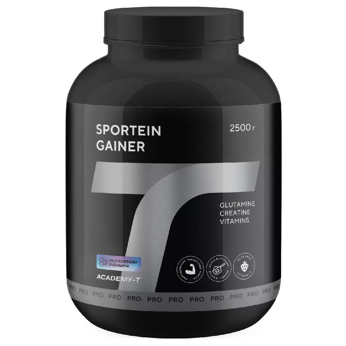 

Гейнер SPORTEIN GAINER, вкус клубника, 2500 г, Академия-Т