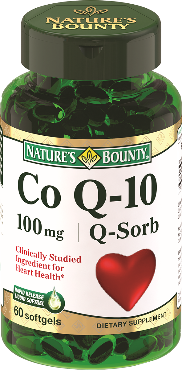 Коэнзим Q-10, 100 мг, 60 капсул, Natures Bounty