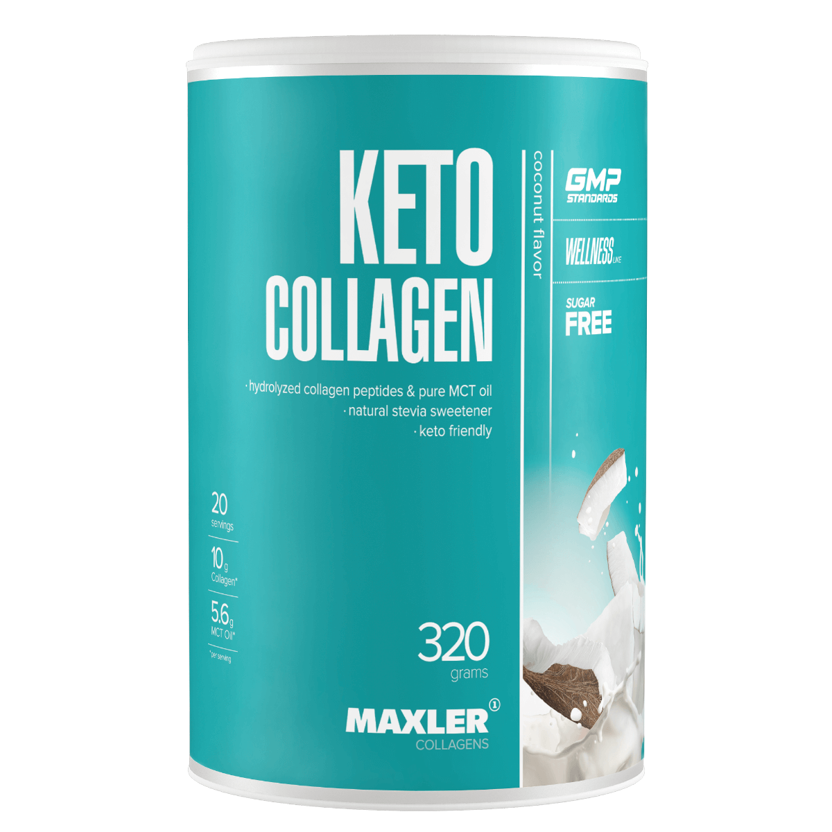 

Кето-коллаген, вкус Кокос, 320 г, MAXLER