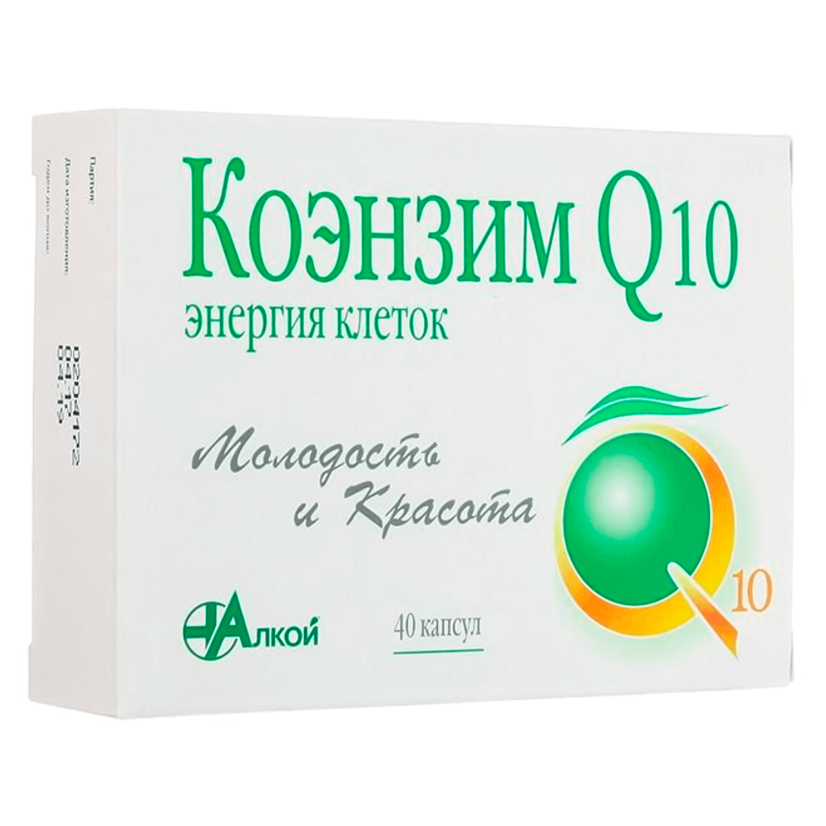 

Коэнзим Q10 «Энергия клеток» молодость и красота, 40 капсул, Алкой