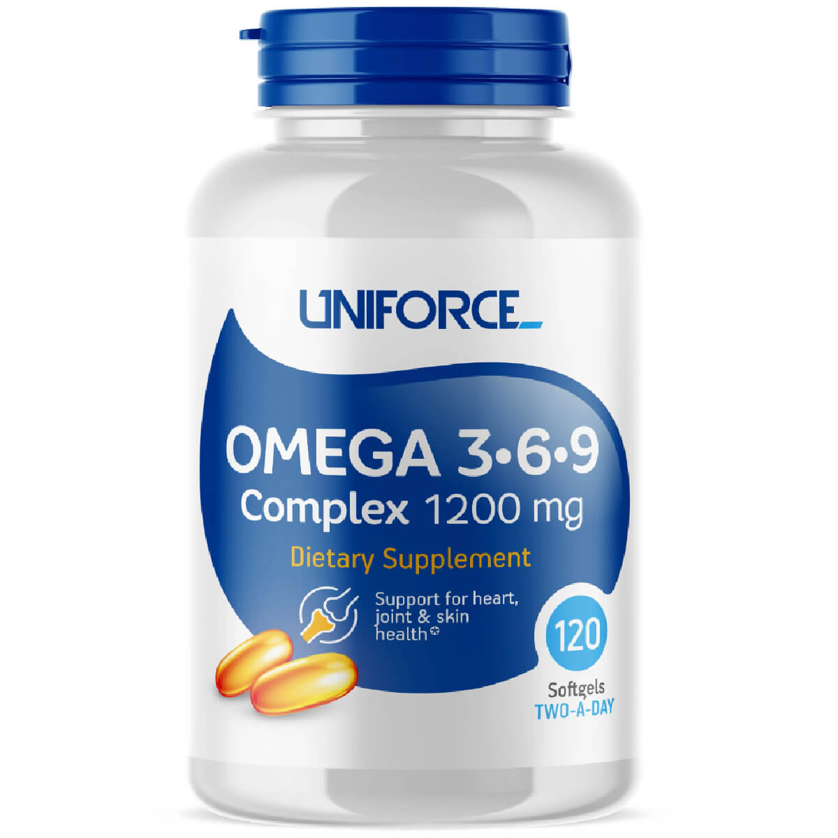 

Омега 3-6-9, 1200 мг, 120 капсул, UNIFORCE