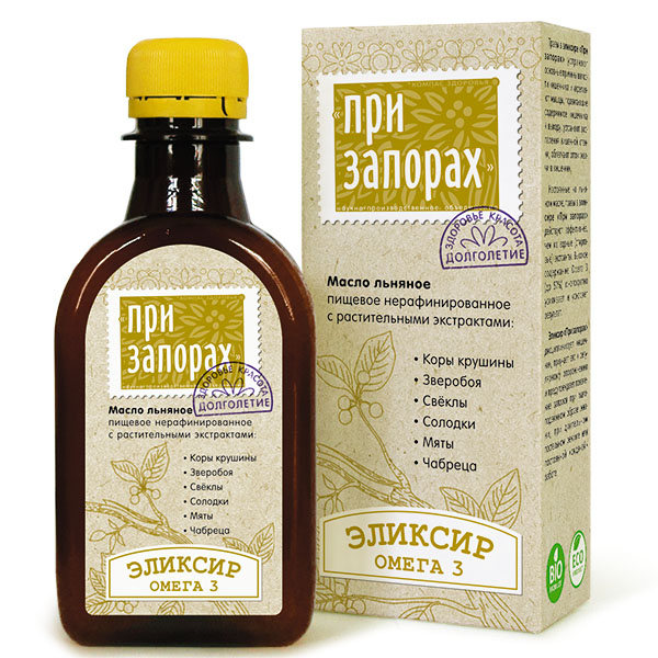 

Масло льняное «При запорах», 200 мл, Компас Здоровья