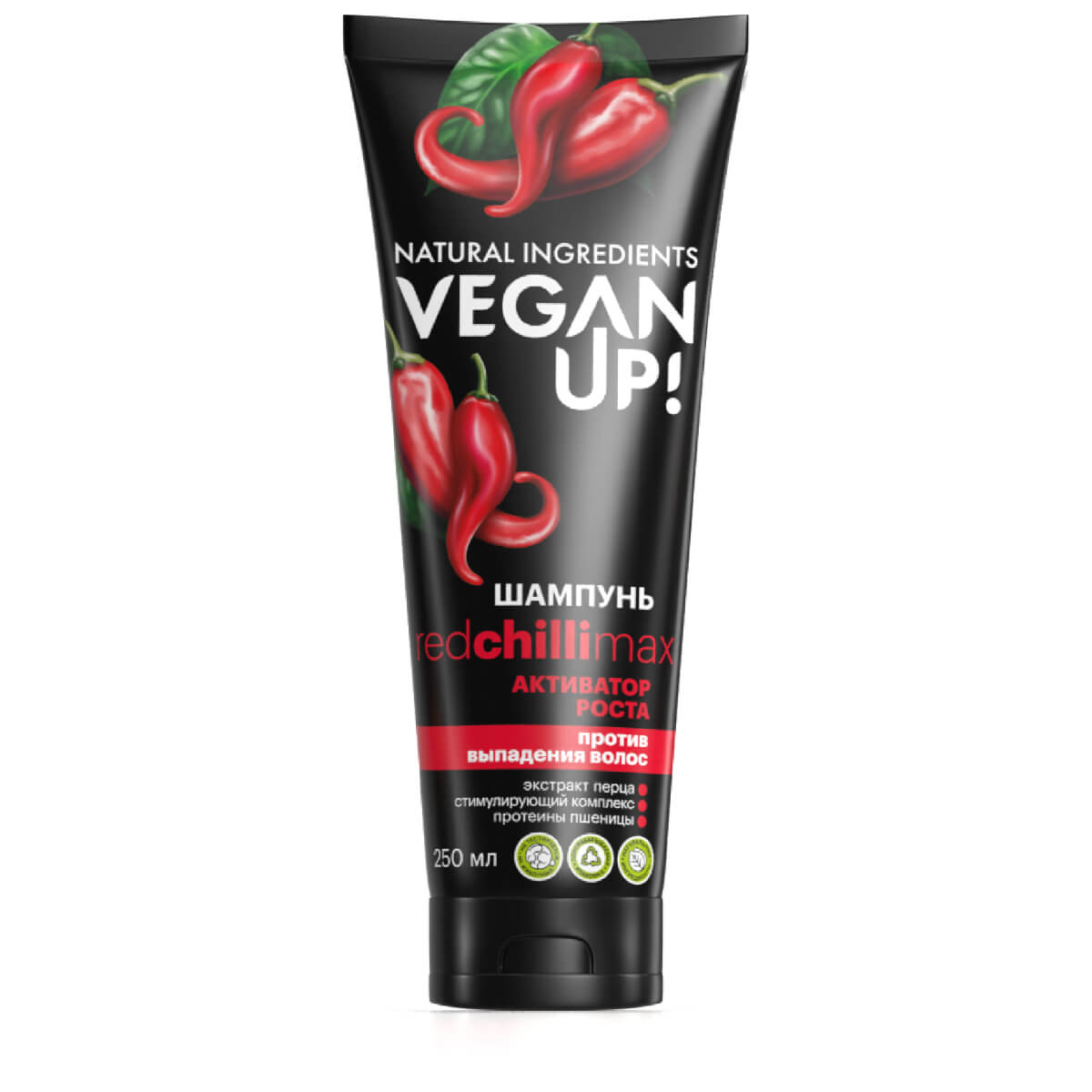

Шампунь против выпадения волос АКТИВАТОР РОСТА. REDCHILLIMAX 250 мл, VEGANUP!