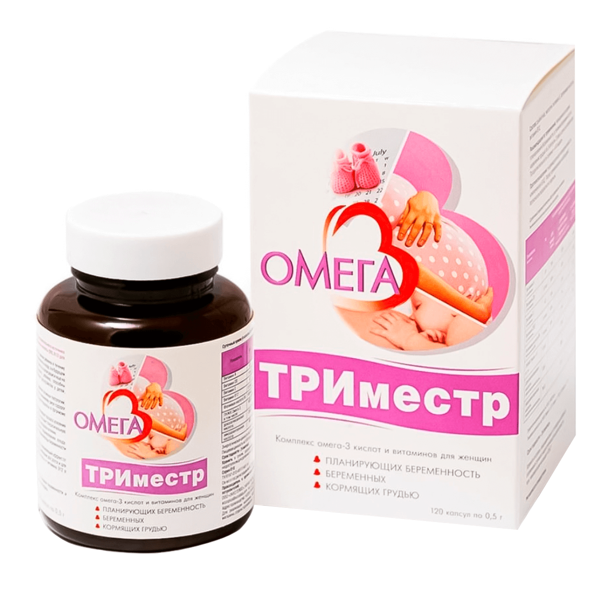 

Омега-3 «Триместр», 120 капсул, Экко Плюс