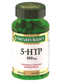 5-гидрокситриптофан 100 мг, 60 капсул, Nature's Bounty