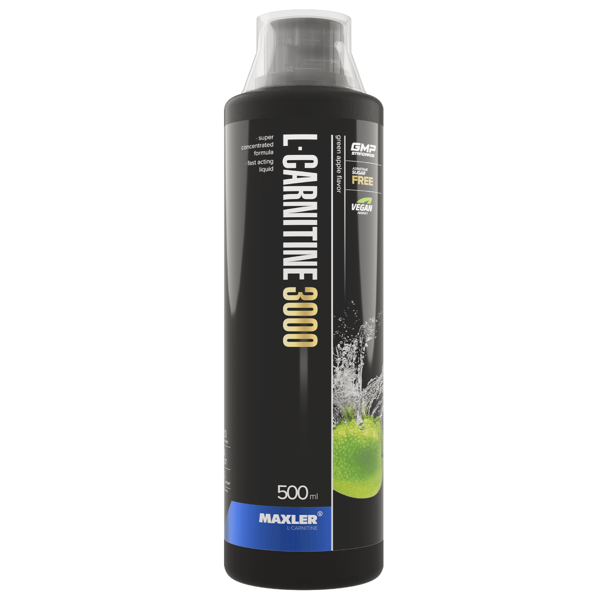 

L-карнитин L-Carnitine 3000, вкус Зелёное яблоко, 500 мл, MAXLER