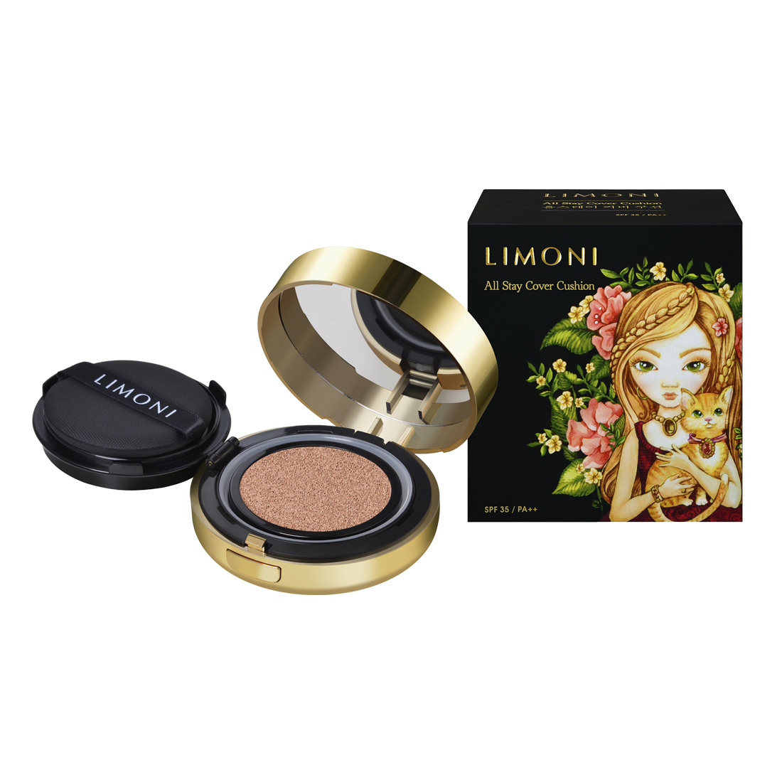 

Кушон тональный флюид SPF35/PA++ Animal Princess 01 Light, Limoni