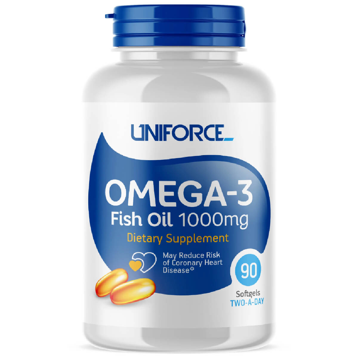 

Омега-3, 1000 мг, 90 капсул, UNIFORCE