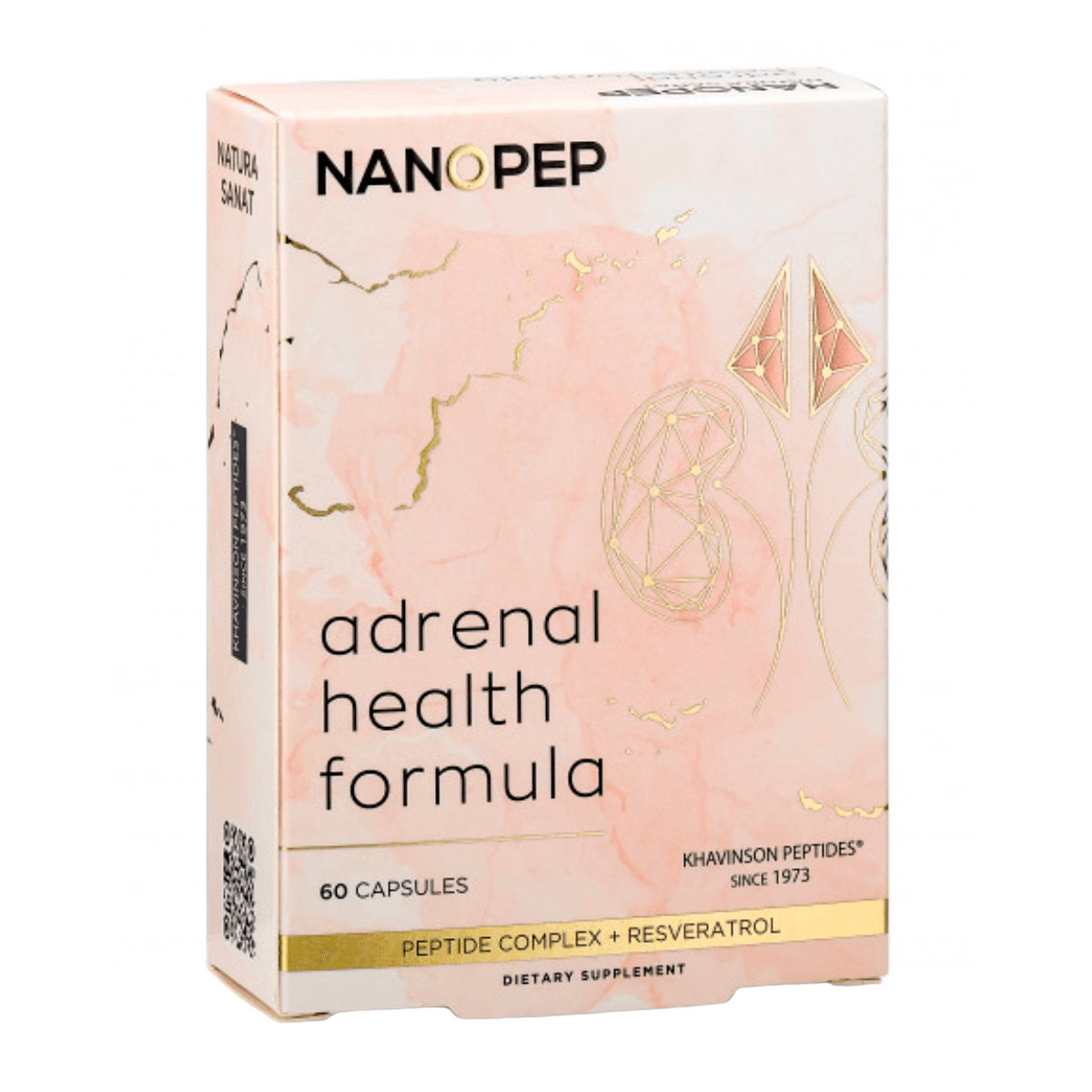 

Пептиды Хавинсона Адренал (для надпочечников), 60 капсул, NANOPEP