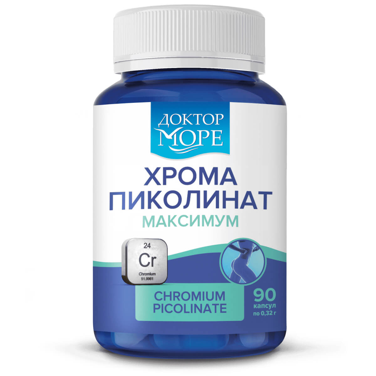 

Хрома пиколинат, 250 мкг, 90 капсул, Доктор Море