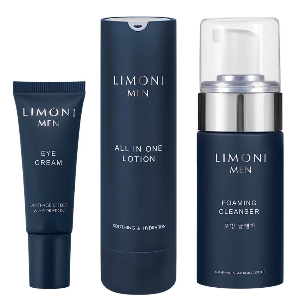 

All In One Set (Лосьон 50 мл, пенка для умывания 100 мл, крем для век 25 мл), LIMONI MEN