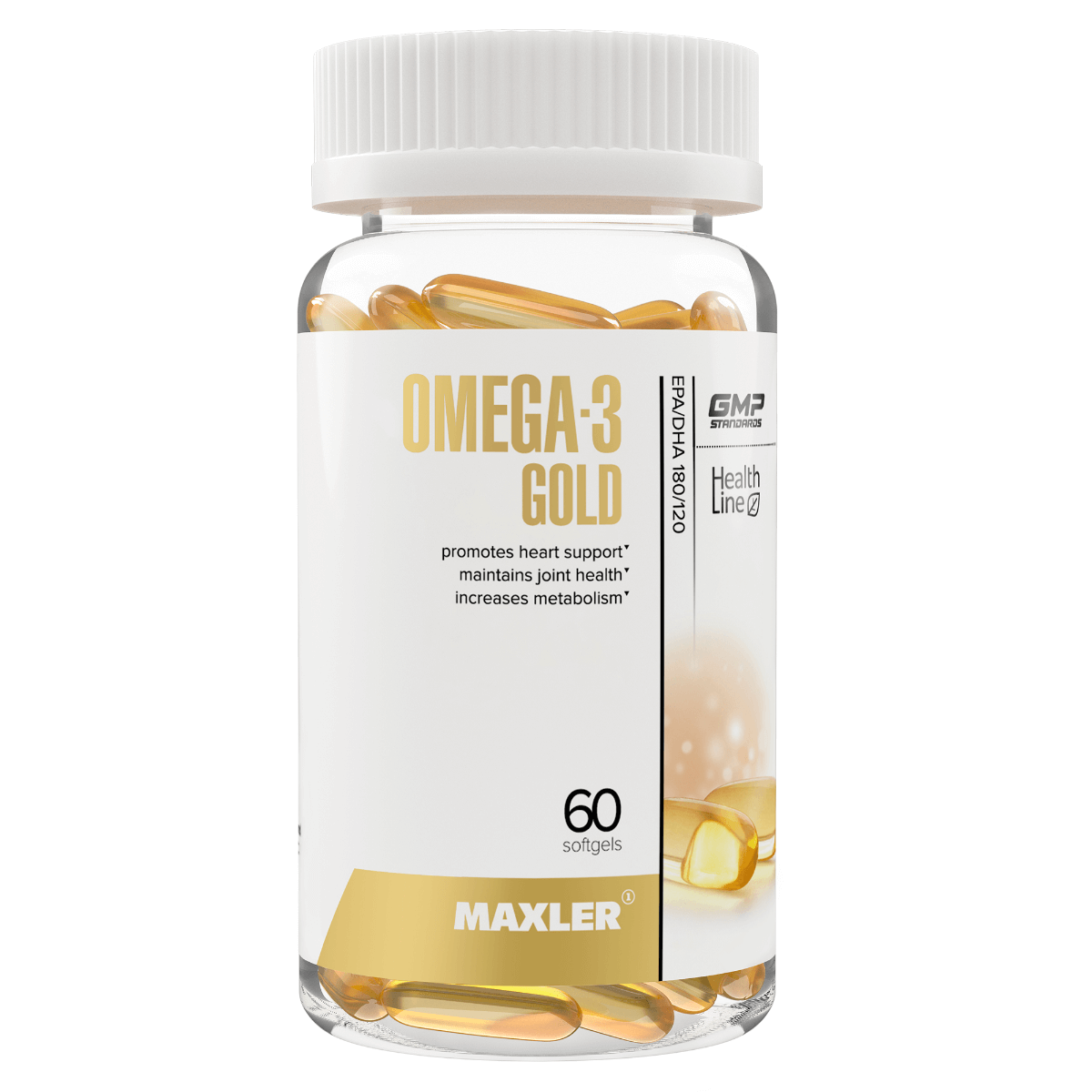 

Омега Omega-3 Gold, 60 капсул, MAXLER