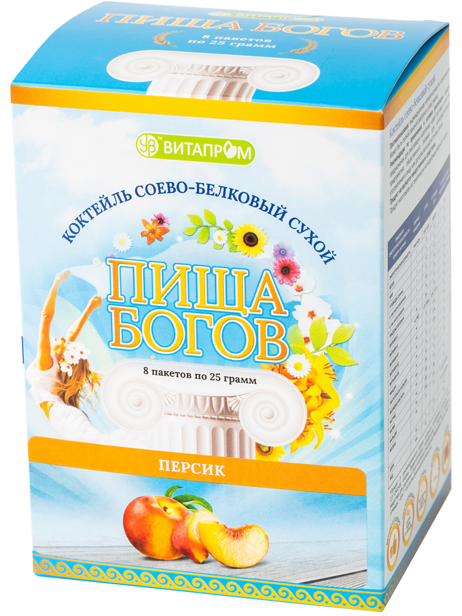 

Коктейль белковый, Персик, 200 г, Пища Богов