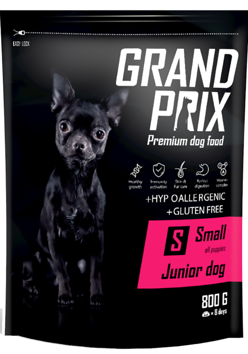 Сухой корм для щенков собак мелких и миниатюрных пород GRAND PRIX Small Junior, 800 г, GRAND PRIX