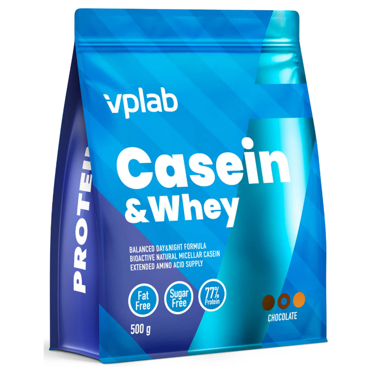 Казеин и сывороточный протеин со вкусом шоколада, 500 г, VPLab - фото 1