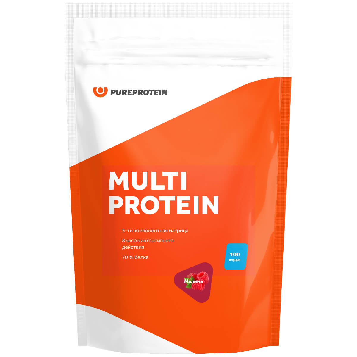 Мультикомпонентный протеин, вкус «Малина», 3000г, PureProtein - фото 1