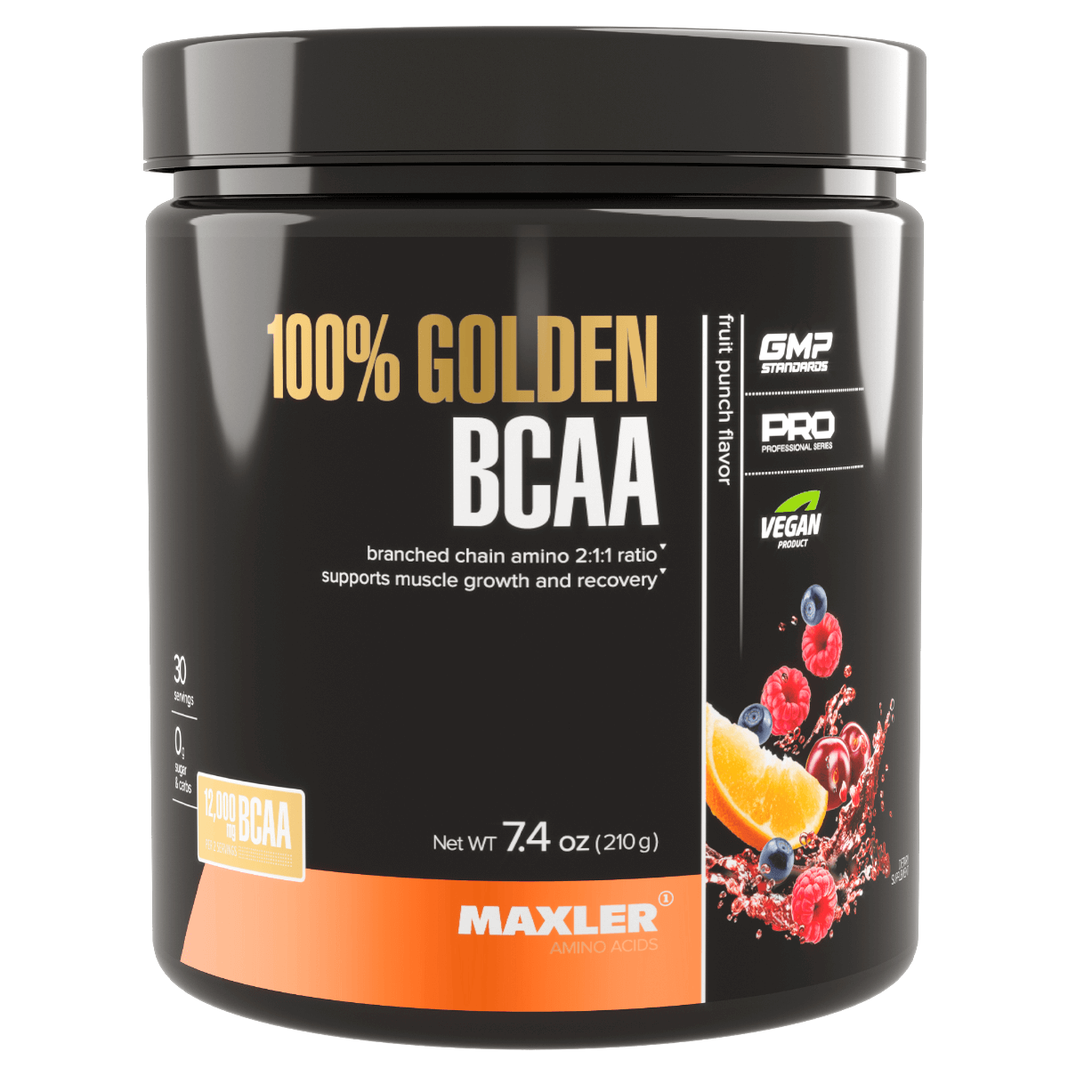 

100% Golden BCAA, вкус Фруктовый пунш, 420 г, MAXLER
