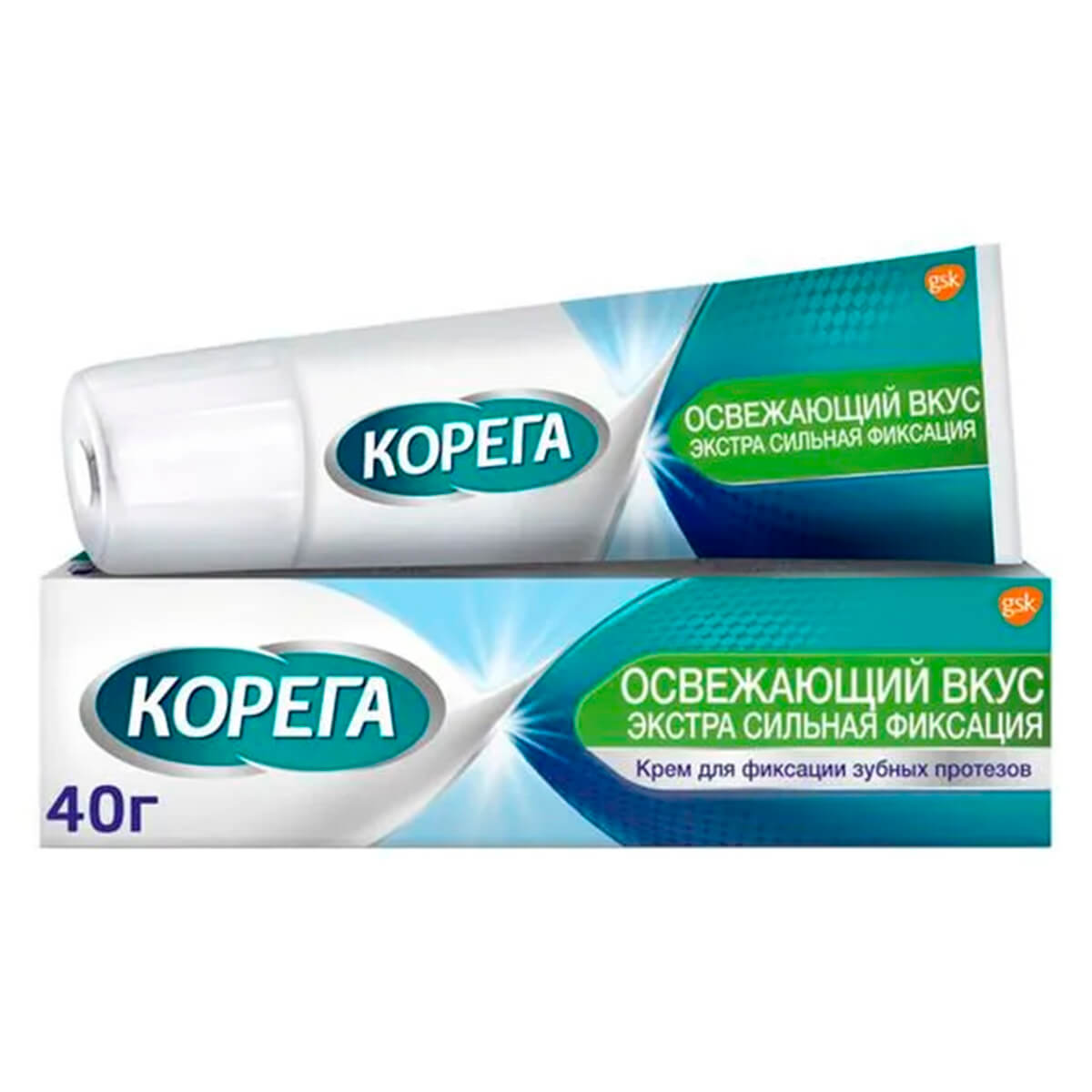 

Крем для фиксации зубных протезов Экстра сильный, Освежающий, 40 г, Корега