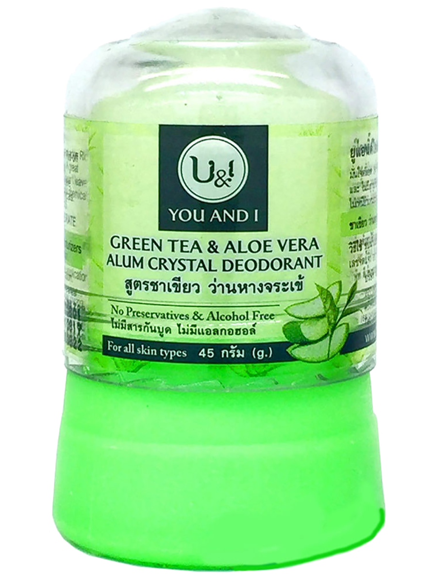 Дезодорант кристаллический с зеленым чаем и алое вера U&I stick body deodorant with green tea&aloe vera