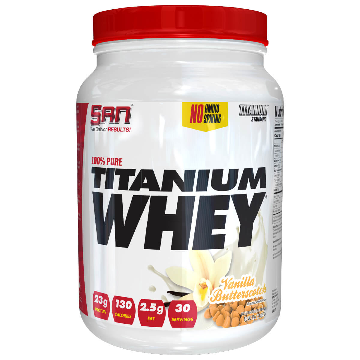 

Сывороточный протеин 100% Pure Titanium Whey, ванильная ириска, 908г, SAN
