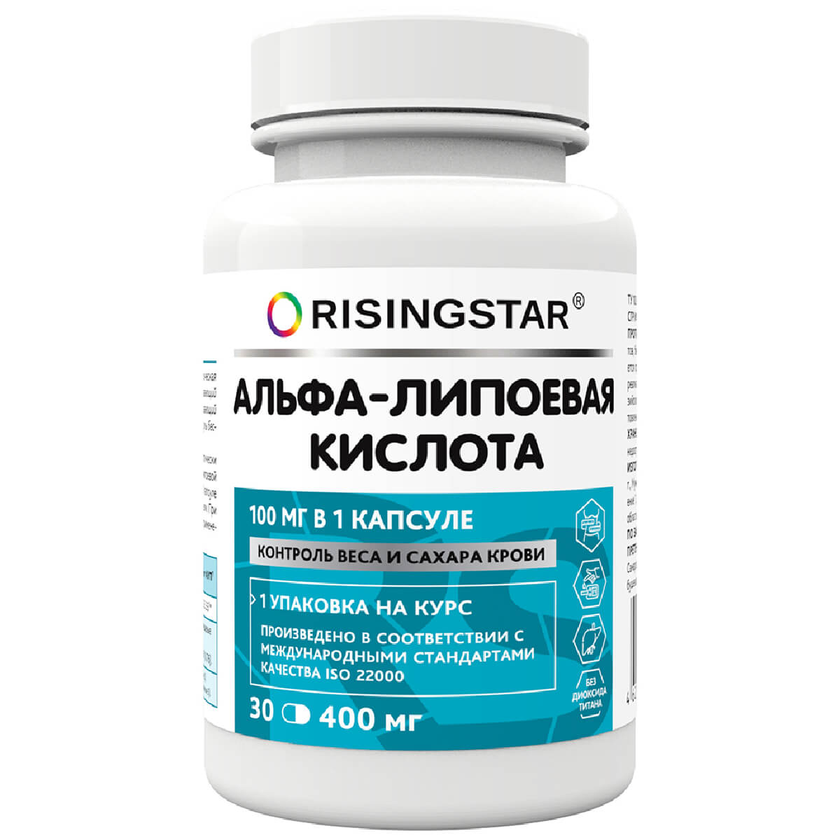 

Альфа-липоевая кислота, 30 капсул, Risingstar